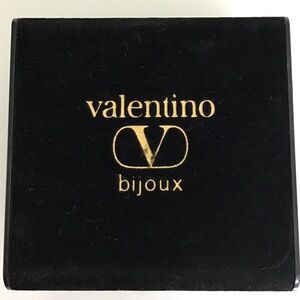 Valentino V-logo vintage black small jewelry box